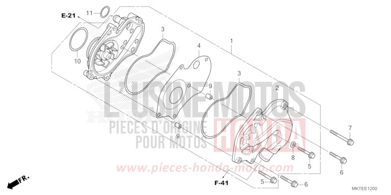 WATER PUMP for X-ADV 750 MAT DEEP MUD GRAY (NHD05) from 2025